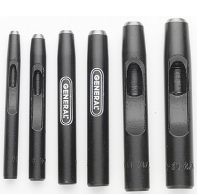 6pc Hollow Steel Punch Set