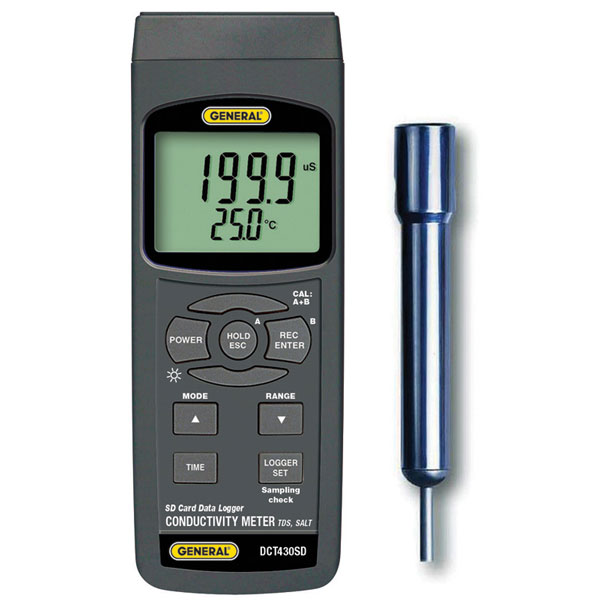 Conductivity TDS Meter with Excel Formatted Data Logging SD Card