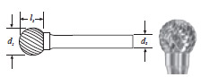 Carbide Ball Shape Bur (SD-5) Double Cut 1/2"