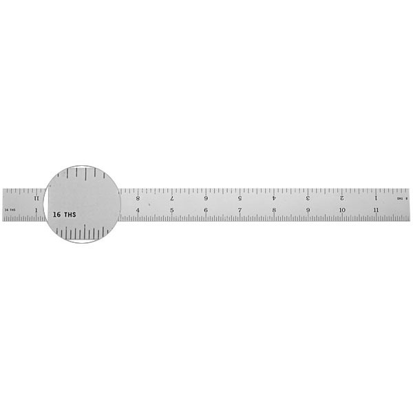 Big Horn 19589 6-Inch Precision 16R Rigid Stainless-Steel Ruler