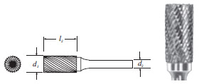 Carbide Cylinder Shape Bur (SA-3L) Double Cut 3/8"