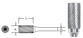 Carbide Cylinder Shape Bur (SA-11) Single Cut 1/8"