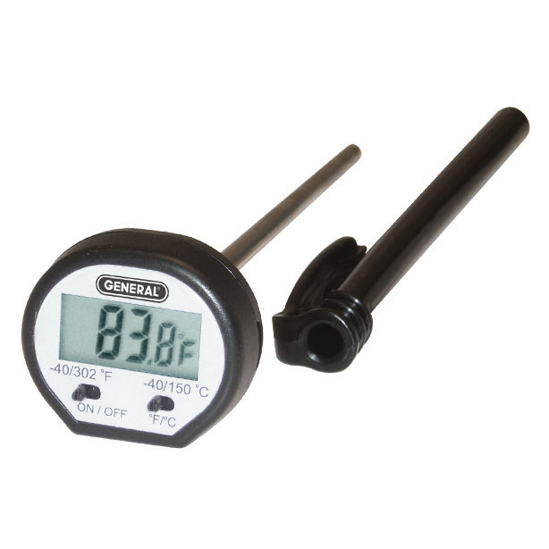Digital Stem Thermometer with 4.5" Probe 302 Deg F