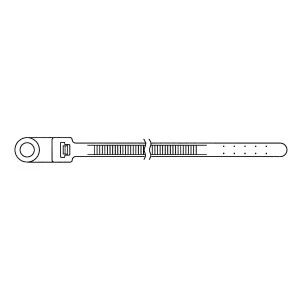 Standard Mounting Cable Tie #10 Screw, Weather-Resistant Black