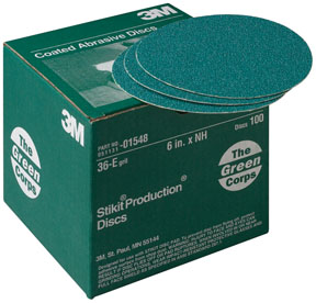 Green Corps Stikit Production Disc, 6 Inch, 36E Grade 100/Box