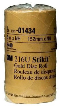 Stikit Gold Disc Roll, 6 Inch, P400A Grade 175/Roll