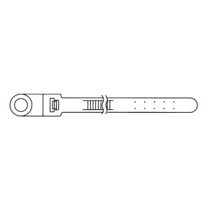 Heavy Duty Mounting Cable Tie 1/4 in Screw, Natural, 15 Inch 50/