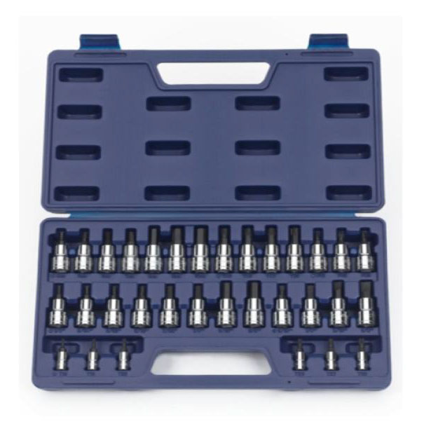 32 pc 1/4" & 3/8" Drive -Point SAE & Metric Bit Bit Socket Set C