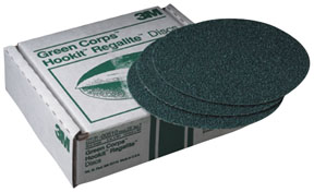 Green Corps Hookit Regalite Disc, 6 Inch, 40E Grade 25/Box