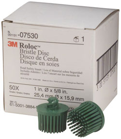 Scotch-Brite Bristle Disc 07530, 1 Inch, 50 Green Grade 10/Box