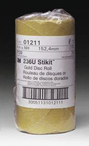 Stikit Gold Disc Roll, 6 Inch, P120A Grade 75/Roll