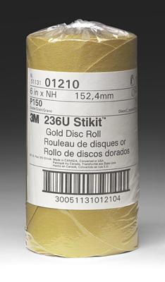 Stikit Gold Disc Roll, 6 Inch, P150A Grade 75/Roll