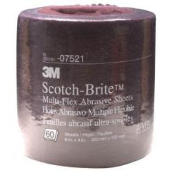 Scotch-Brite Multi-Flex Abrasive Sheet Roll, Medium Grade, 8 In