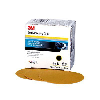 Hookit Gold Disc, 3 Inch, P100C Grade 50/Box