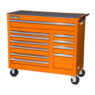 Value Series 42 Inch 11 Drawer Standard Duty Cabinet (Orange)