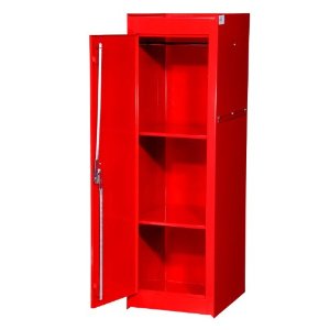 Value Series Full Side Locker Cabinet w/ 2 Fixed Shelves (Red)