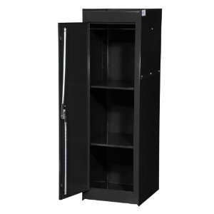 Value Series Full Side Locker Cabinet w/ 2 Fixed Shelves (Black)