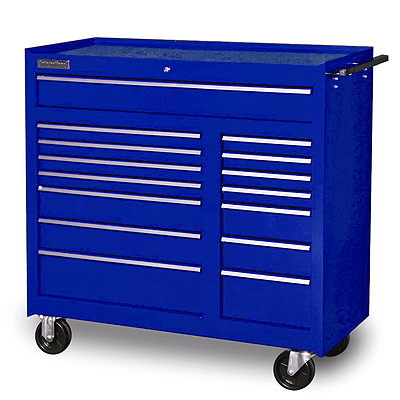 Classic Series 15 Drawer Mobile Work Cabinet (Blue)