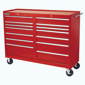 Professional Series 53" 14 Drawer Roller Tool Cabinet (Red)