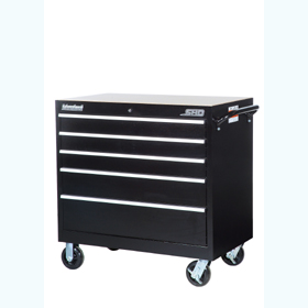 42" 5 Drawer Deep Industrial Tool Cabinet (Black)