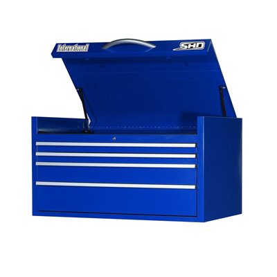 4 Drawer Heavy Duty Roller Bearing Top Chest (Blue)