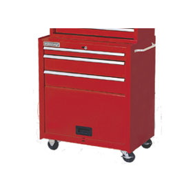 Economy Series 27" 3 Drawer DIY Roller Tool Cabinet (Red)