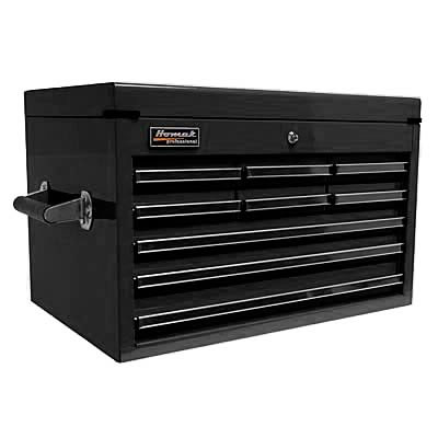 27" Professional Series 9 Drawer Extended Top Chest Black