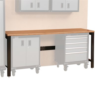 GOS I Systems 7' Storage Cabinet Work Bench (Gray)
