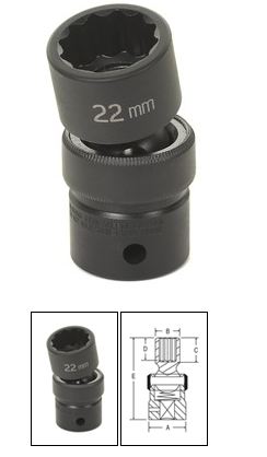 1/2" Drive x 10mm Standard Universal- 12 Point Impact Socket