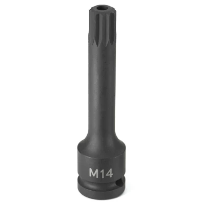1/2" Drive x M16 Tamper Proof Triple Squre 4" Length Impact Sock