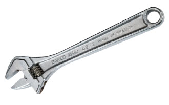 18" SAE Adjustable Chrome Finish Wrench