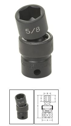 3/8 Inch Standard Universal Impact Swivel Socket 20mm