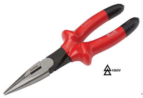 1000V Insulated Heavy Duty Long Nose Pliers 7 1/2"