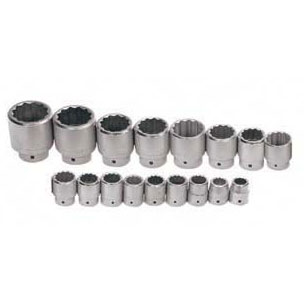 Williams 17 pc 1" Drive SAE Shallow Socket Set