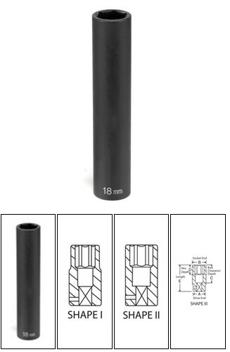 3/8 Inch Extra Deep Imapct Socket 36mm