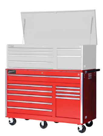 U.S. General 95272 30-Inch 5-Drawer Glossy Red Tool Cart at Sutherlands