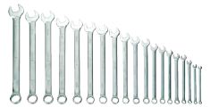 19 Piece Combination Wrench Set, 12 Point, Metric, in Vinyl Pouc
