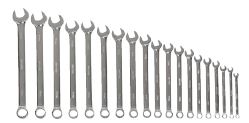 19 Piece Combination Wrench Set, 12 Point, Metric, in Vinyl Pouc