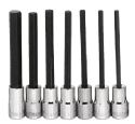 1/4 Inch Drive Long Metric Hex Bit Socket Set on Clip Rail