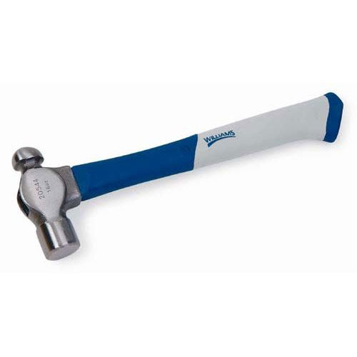 Ball Pein Hammer Fiberglass Handles w Cushion Grip 16 Oz J.H. Williams 20544