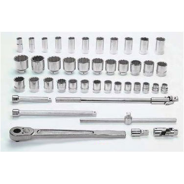 43 pc 1/2" Drive -Point SAE Shallow and Deep Socket and Drive To