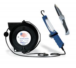 Heavy Duty Reel Work Light w/Knife