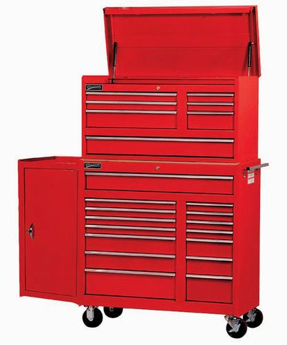 15 Drawer 42" Commercial Roll Cabinet Red