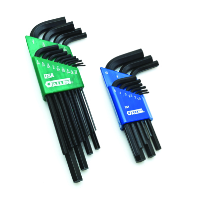 22 Pc. Long Arm SAE and Metric Combo Hex Key Set