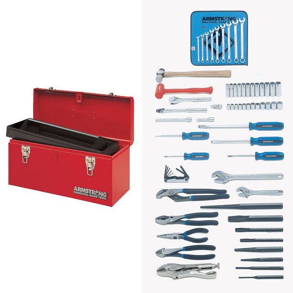 3/8 Inch Metric Basic Hand Tool Set 67 Pc w Hand Box
