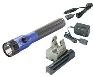Stinger LED Rechargeable Flashlight with AC/DC and PiggyBack Blu