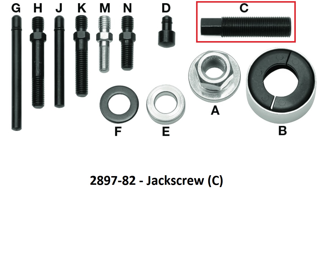 GearWrench 289788 Replacement Screw Installer for GM 3.1 K for Pulley Puller Set 2897D Black