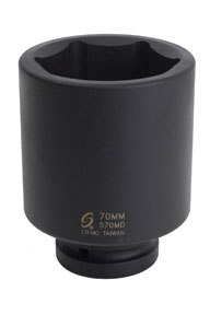 1" Drive Deep 6 Pt Impact Socket 70mm