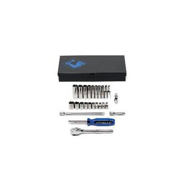 25 Piece 1/4" Drive 6 Point Socket Set