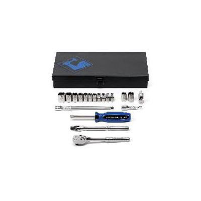 19 Piece 1/4" Drive 6 Point Socket Set